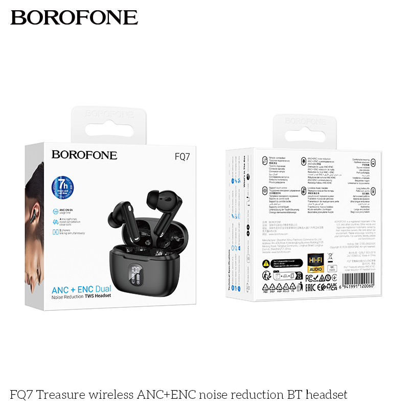 BOROFONE FQ7 Treasure TWS earbuds NZ 9